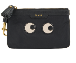 Anya Hindmarch Mask Pouch Eyes, Nylon, Black, MIC, DB, 3*